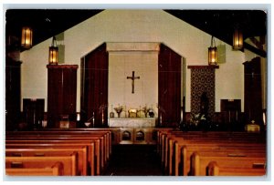 1967 Interior View Of Main Post Chapel Fort Eustis Virginia VA Vintage Postcard