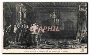 Old Postcard Assassination of the Duke of Guise d & # 39Apres Table C Earl