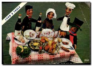 Postcard Modern Lyon Lyon sausage table Frogs quenelles Nantua Bresse capon