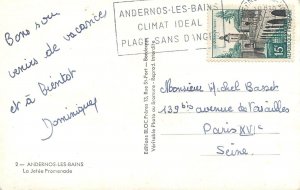 Sailing vessels navigation related postcard France Andernos les Bains pier boat