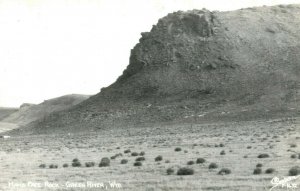 c1940's Man's Rock Face Green River Wyoming WY RPPC Photo Postcard