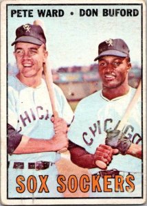 1967 Topps Baseball Card Pete Ward Don Buford Chicago White Sox sk2125