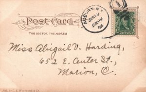 Vintage Postcard 1908 High School Building Auburn New York NY