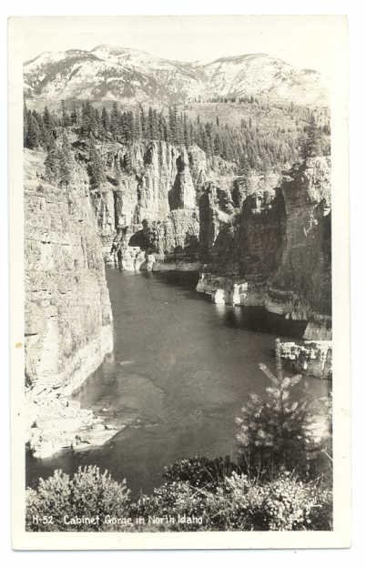 RPPC Cabinet Gorge in North Idaho, ID, Kodak Paper Real Photo