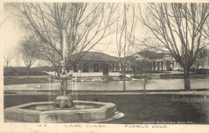 Vintage Postcard Lake Clara Mineral Palace Park Pueblo CO Winch Sladen W6