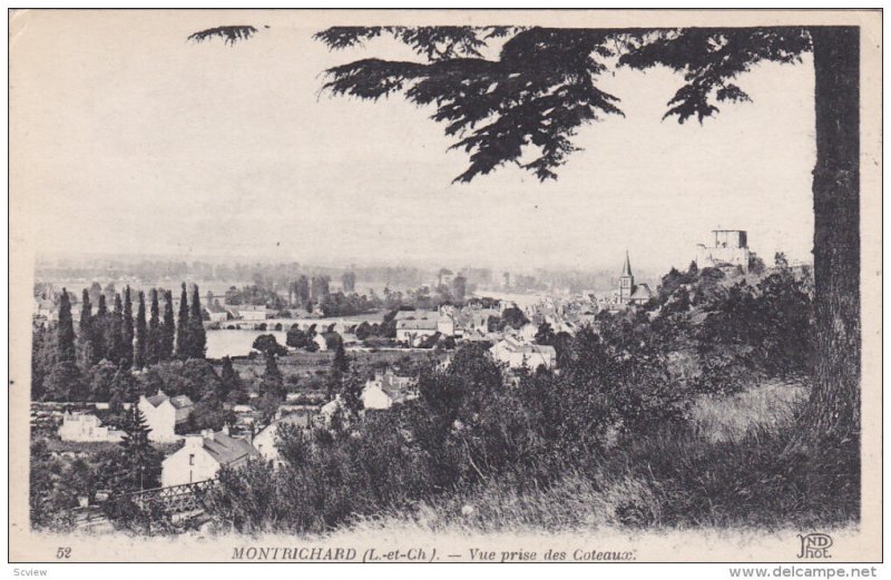 MONTRICHARD, Loir et Cher, France; Vue prise des Coteaux, 00-10s