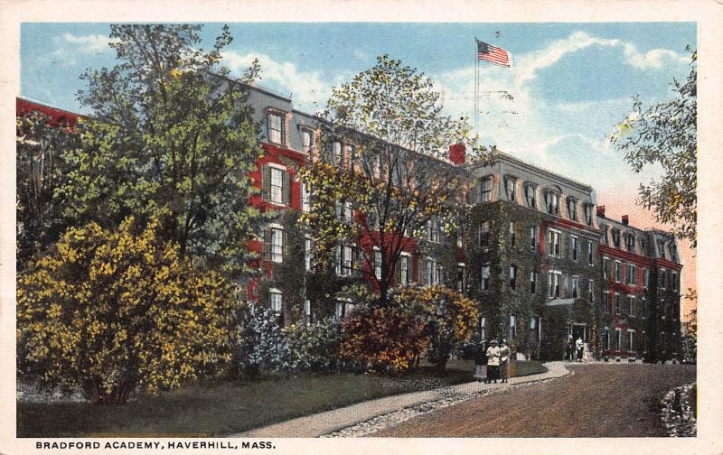 Bradford Academy, Haverhill, Massachusetts, Early Postcard, Used in 1918