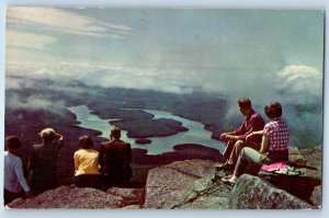1962 Lake Placid New York NY Postcard View Top Whiteface Mountain Adirondacks
