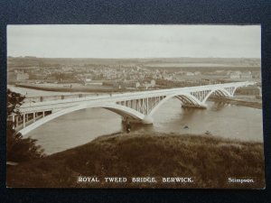 Berwick on Tweed ROYAL TWEED BRIDGE c1928 RP Postcard by Stimpson