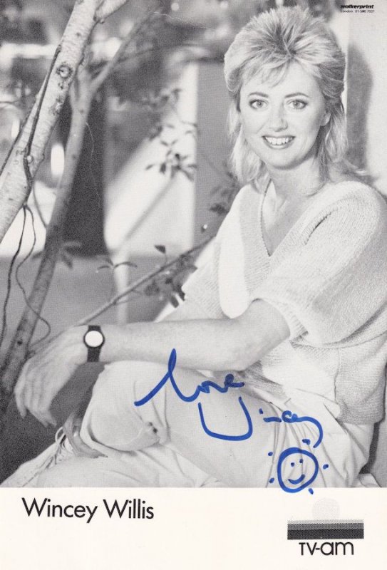 Wincey Willis TV Am Breakfast TV Vintage Hand Signed Photo