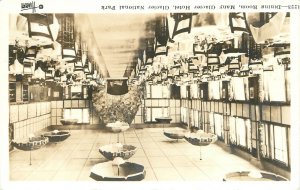 1940s Montana Glacier Hotel Interior Dining Room Hileman RPPC Postcard 25-11244