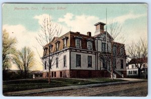 1911 PLANTSVILLE CONNECTICUT CT GRAMMAR SCHOOL ANTIQUE POSTCARD