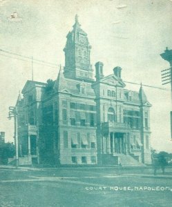 c. 1910 Court House Napoleon, OH. Postcard P15 