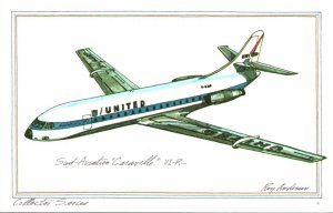 Airplanes United Airlines Sud-Aviation Caravelle VI-R