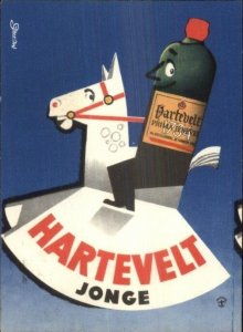 Art Deco Dutch Liquor Alcohol Fantasy Adv Hartevelt Jonge Postcard gfz