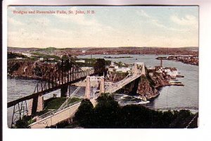 Bridges, Reversible Falls, St John New Brunswick, Used 1907