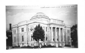 Springfield Ohio Clark Court House Real Photo Antique Postcard K52435