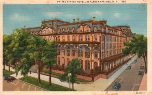 Vintage Postcard 1937 United States Hotel Saratoga Springs NY New York