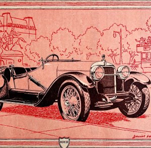 Mercer Antique Roadster Pin Up Art Print 1961 Automobilia David Lockhart DWS6C