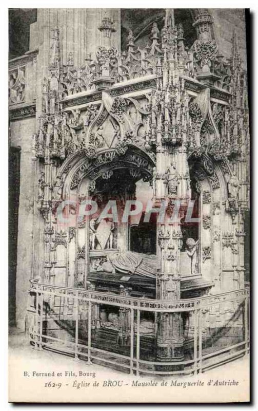 Postcard Old Brou Church Mausoleum of Margaret of Austria