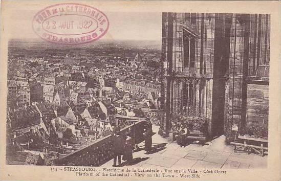 France Strasbourg Plateforme de la Cathedrale Vue sur Ville Cote Ouest