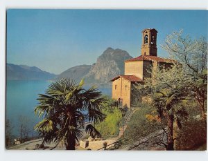 Postcard Lugano-Castagnola e Monte San Salvatore, Switzerland