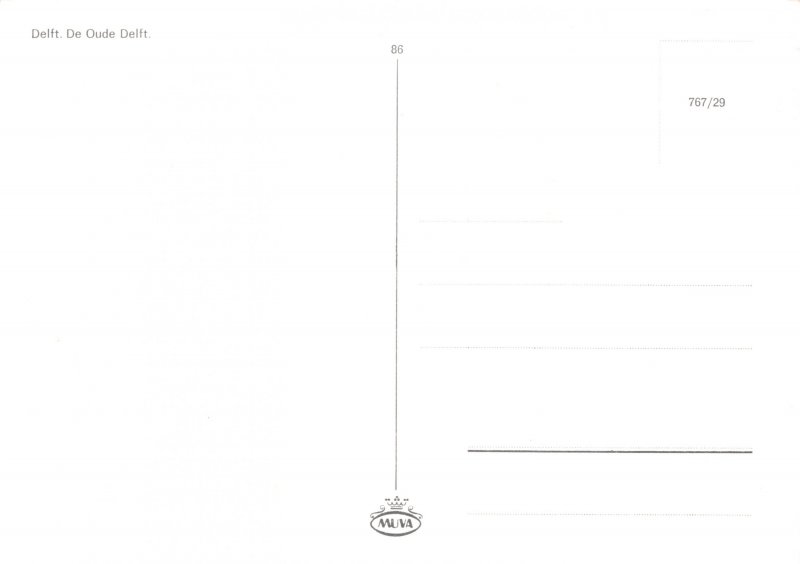 Modern Postcard Delft. De Oude Delft