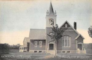 Central Bridge New York view of Lutheran Church and Parsonage antique pc Z26090