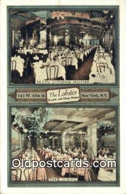 The Lobster Oyster & Chop House Restaurant, New York City, NYC USA Unused lig...