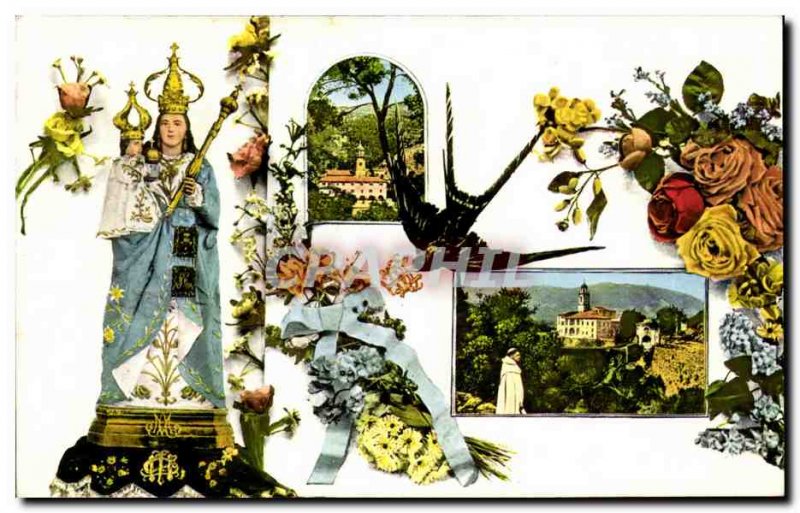 Old Postcard Remembrance of Our Lady of Laghet