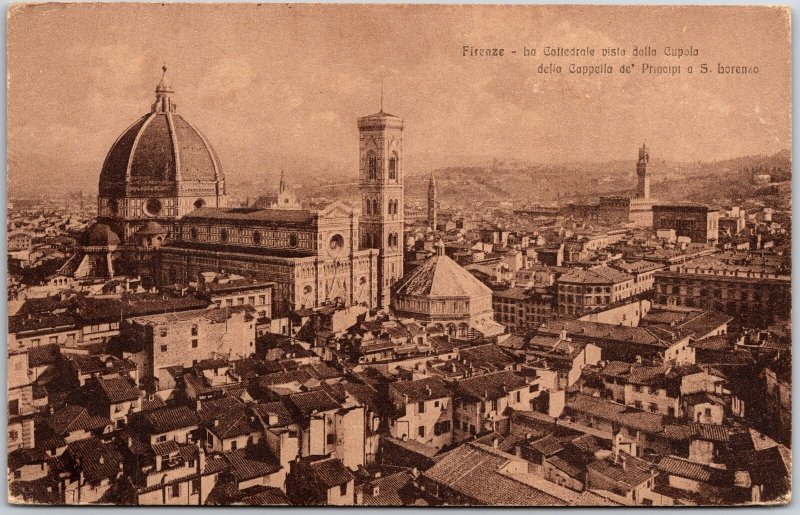 Firenze - La Cathedrale Vista Dalla Cupola Della Cappella De'Principi Postcard