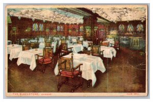 Postcard IL The Blackstone Chicago Illinois Interior View Dining Room 