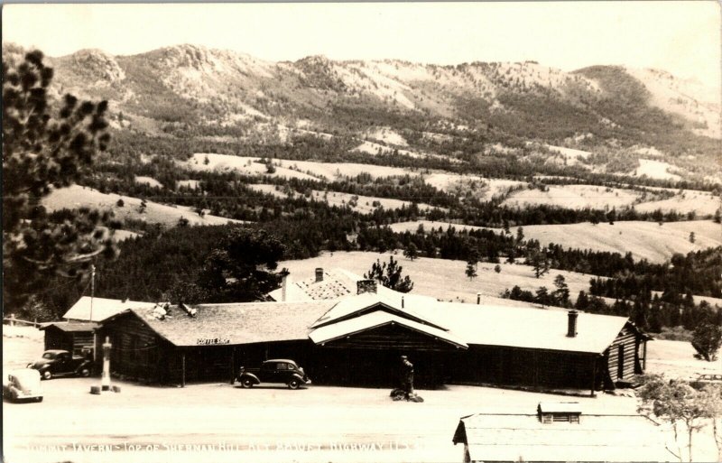 RPPC Summit Tavern at Top of Sherman Hill WY Vintage Postcard I58