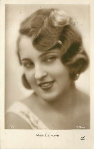 1930s RPPC Postcard 7B Miss Estonia, Pretty Girl with Marcelled Hair, A.N Paris