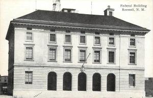 1930s Printed Postcard; Federal Building, Roswell NM Chaves County Unposted 