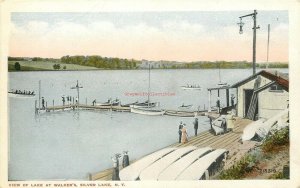 NY, Silver Lake, New York, View of Lake at Walkers, Valentine-Souvenir 