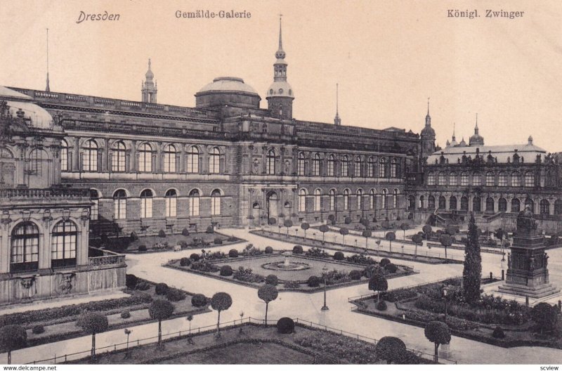 DRESDEN, Saxony, Germany, 1900-1910s; Gemalde-Galerie, Konigl. Zwinger