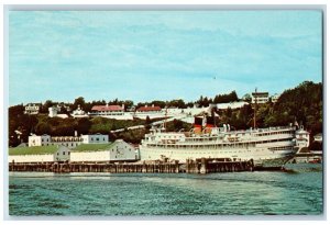 c1960's Historic Mackinac Island Michigan MI, Steamer Ship Vintage Postcard