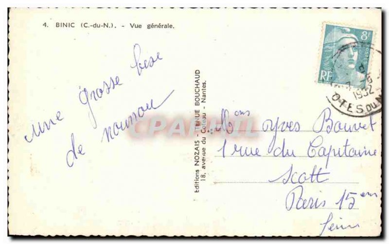 Postcard Old Binic Vue Generale