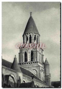 Old Postcard From Poitiers Face Church of Our Lady The Great Bell Tower