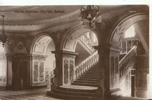 Northern Ireland Postcard - Marble Staircase - City Hall - Belfast - Ref TZ4766