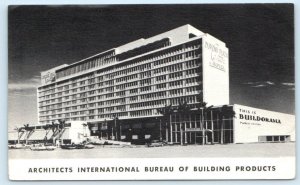 MIAMI, Florida FL ~ Buildorama ARCHITECTS INTERNATIONAL BUREAU c1950s Postcard