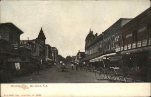 Orlando Florida FL Orange Ave Street Scene c1910 Vintage Postcard
