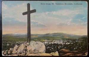 Vintage Postcard 1907-1915 Serra Cross, Mt. Rubidoux, Riverside, California (CA)