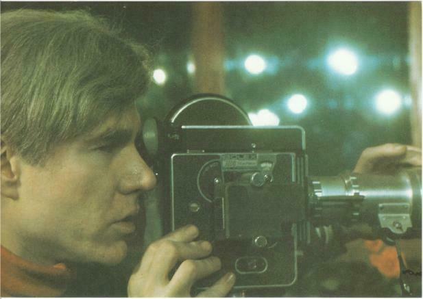 Andy Warhol in 1965 with Movie Camera Modern Postcard