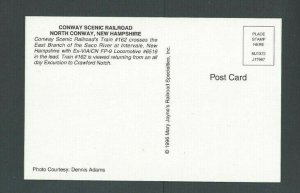 Post Card Conway NH Scenic Railroad Train #162 W/Data