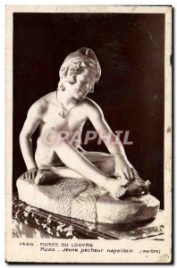 Old Postcard Musee Du Louvre Rude Young Fisherman Neapolitan