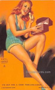 Earl Moran 1945 Mutoscope Artist Pin Up Girl, Non Postcard Backing Unused 
