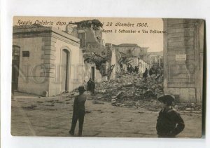 3144538 ITALY MESSINA 1908 earthquake Via Pelicano Vintage PC