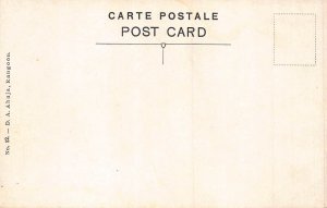 L255 Burma Myanmar Rangoon River scene boats postcard